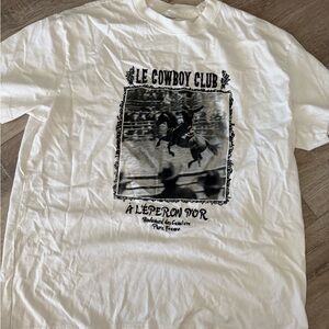 Abercrombie & Fitch White Cowboy Graphic Tee